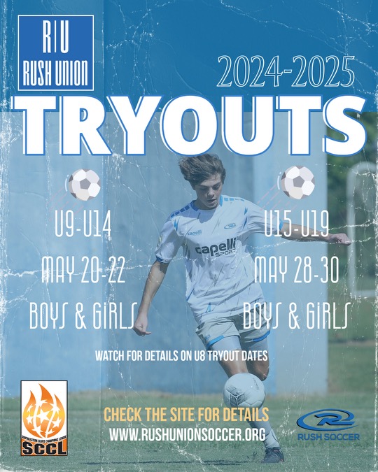 Fall 2024/Spring 2025 Tryouts Rush Union Soccer